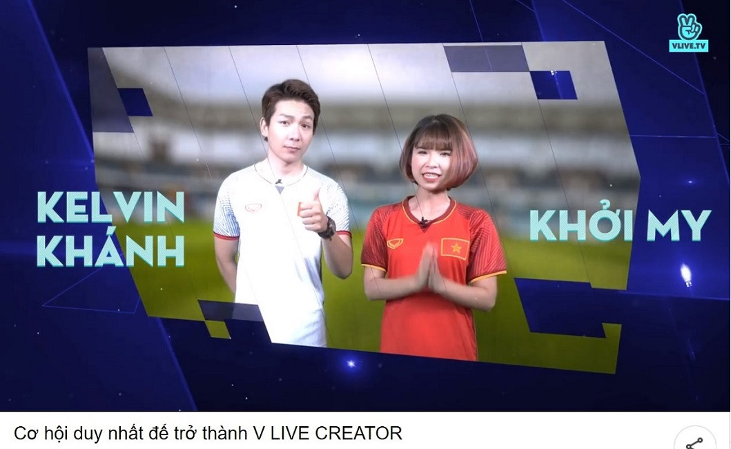 Khởi My và Kelvin Khánh là hai trong những nghệ sĩ rất thành công trên V Live, với hơn 100 nghìn người theo dõi.