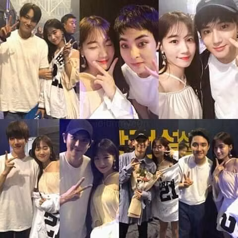 Cô nàng khiến EXO-L phải ghen tị khi được chụp ảnh cùng EXO trong hậu trường.