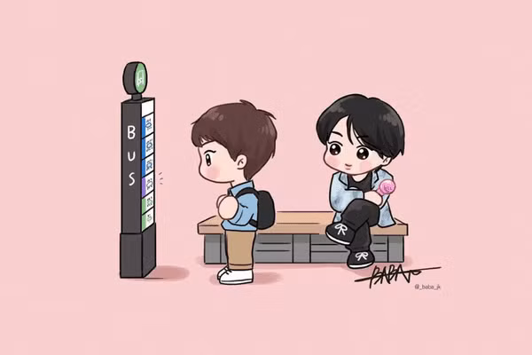Em út Jungkook mới ngày nào còn bỡ ngỡ bắt tàu từ Busan lên Seoul, lạc lối giữa thành phố sôi động.