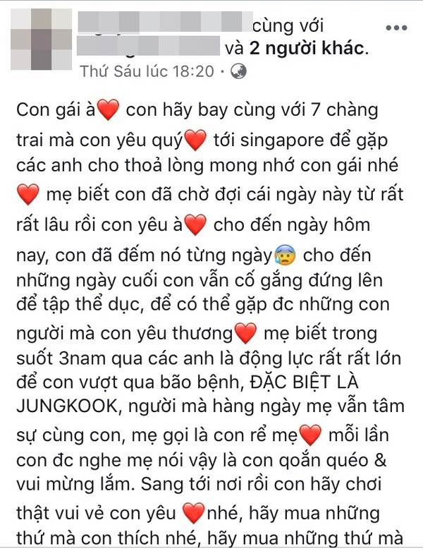 Bức thư đầy xót xa mà cô Vân gửi cho con gái ở thế giới bên kia.