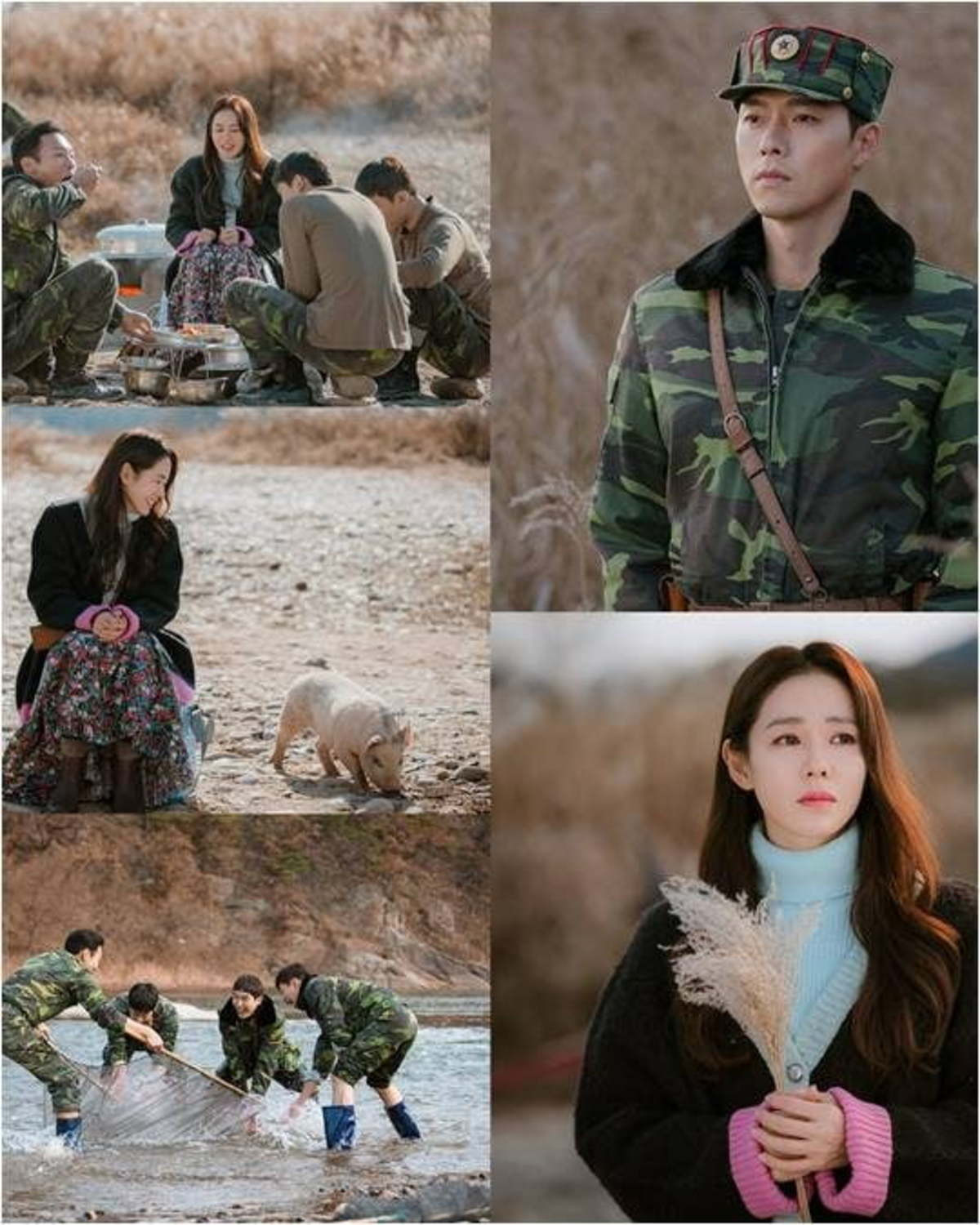 Phim Hạ cánh nơi anh có nhiều cảnh quay ngoài trời giữa thời tiết giá rét