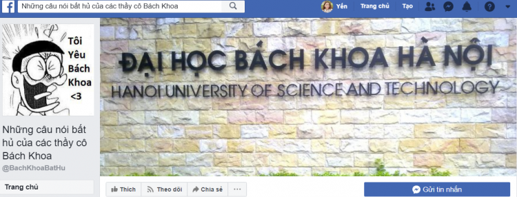 Fanpage: Những câu nói bất hủ của các thầy cô Bách Khoa.