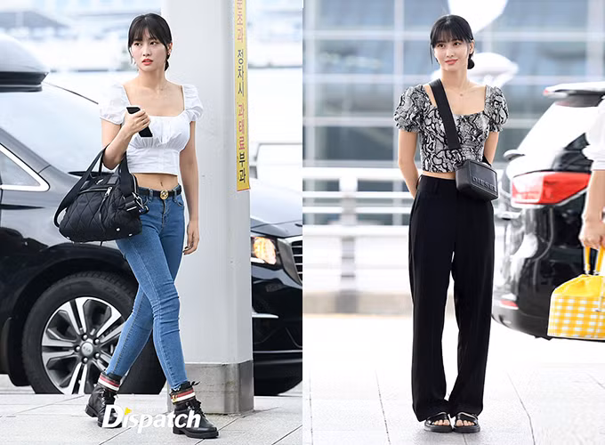 Croptop giúp Momo khoe khéo vòng eo 