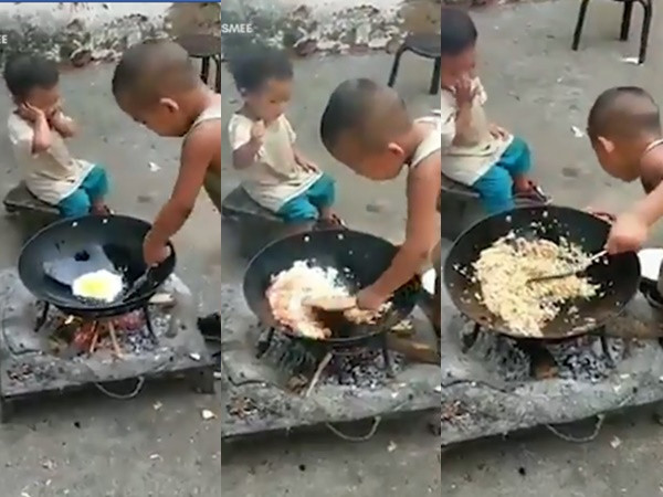 Ngồi là việc của em, anh sẽ rang một bát cơm rất ngon cho em. Ngồi là việc của em, anh sẽ rang một bát cơm rất ngon cho em.