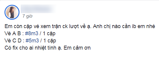Giá vé tăng chóng mặt sau trận chung kết lượt đi có tỉ số hòa.