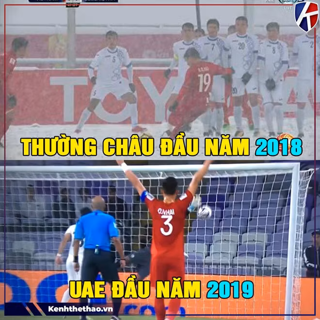 Cầu vồng năm ấy mở màn cho 1 năm rực rỡ của đội tuyển Việt Nam. (Ảnh: Kenhthethao.vn)