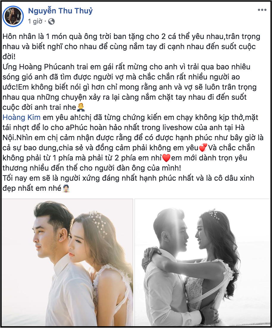 Dòng tâm sự của Thu Thủy.