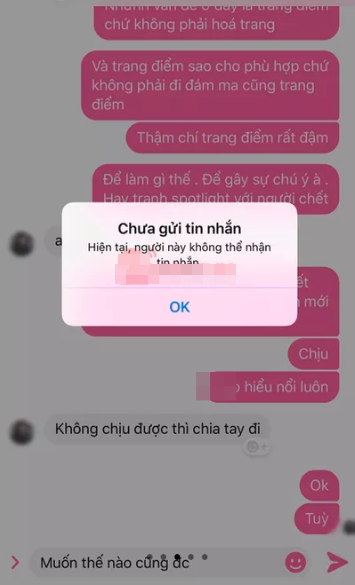 Những dòng tin nhắn cãi vã sau khi đi đám ma về. Những dòng tin nhắn cãi vã sau khi đi đám ma về.