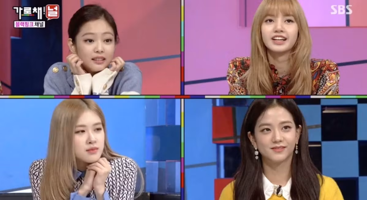 Bốn "nàng tiên" của Black Pink rạng rỡ trên sóng truyền hình.
