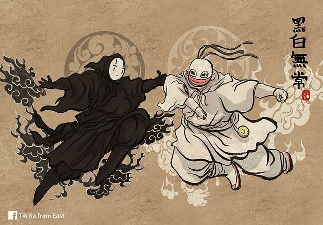 Nhân vật ma Vô diện và Tiểu Quỷ Q-taro?