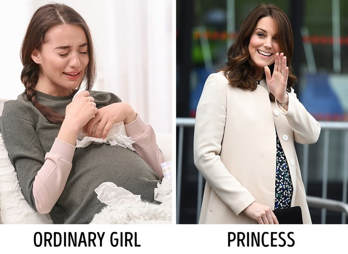 Là thành viên Hoàng gia, Công nương khi mang thai vẫn phải luôn ở ứng xử lịch sự, hòa nhã, tránh cáu giận hay công khai bàn luận về vấn đề chuyện mang thai.