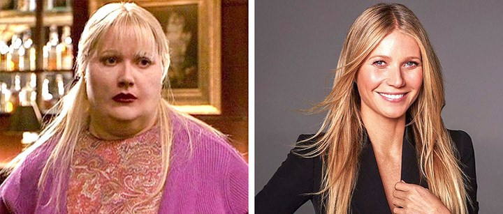 Trong "Shallow Hal" (2001), Gwyneth Paltrow vào vai một phụ nữ béo phì, cô phải trải qua 4 giờ trang điểm. Khi Paltrow đi ra ngoài, không ai thèm nhìn "người phụ nữ quyến rũ nhất hành tinh" trong bộ dạng béo ú như vậy.