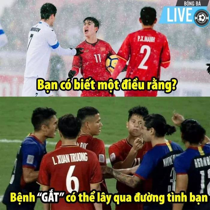 Ảnh chế bệnh gắt của cặp đôi Duy Mạnh - Đình Trọng