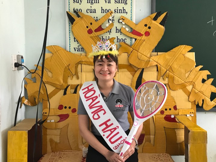 Vị “mẫu nghi thiên hạ” – Chủ nhiệm của lớp – cô Nguyễn Thị Hương vô cùng hài lòng thành quả của lớp mình