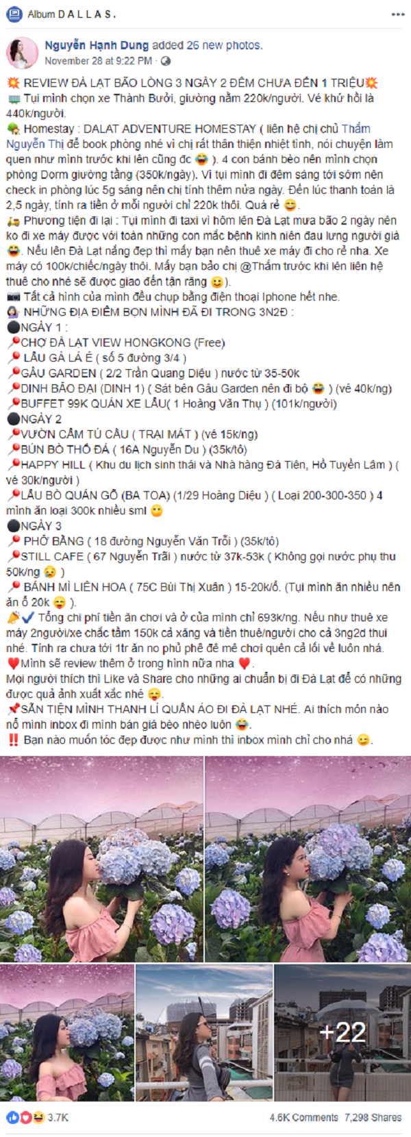 Bài viết gây tranh cãi của Hạnh Dung.