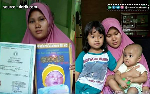 Ella Karin, mẹ của cậu bé Google khoe giấy chứng nhận khai sinh tên con. Ella Karin, mẹ của cậu bé Google khoe giấy chứng nhận khai sinh tên con.