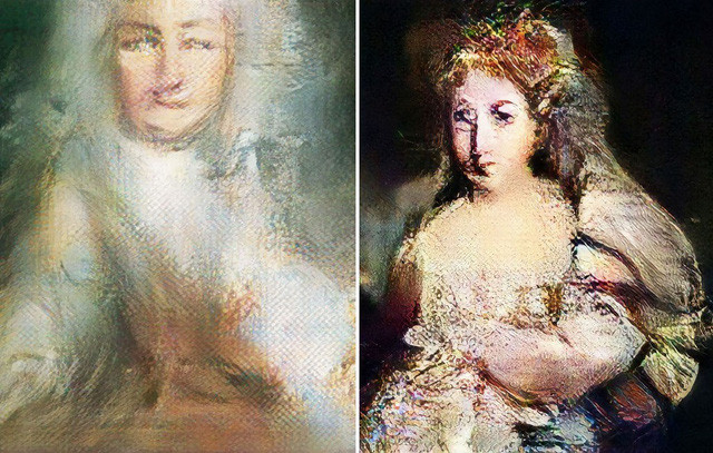 Chân dung hai thành viên trong gia đình Belamy.