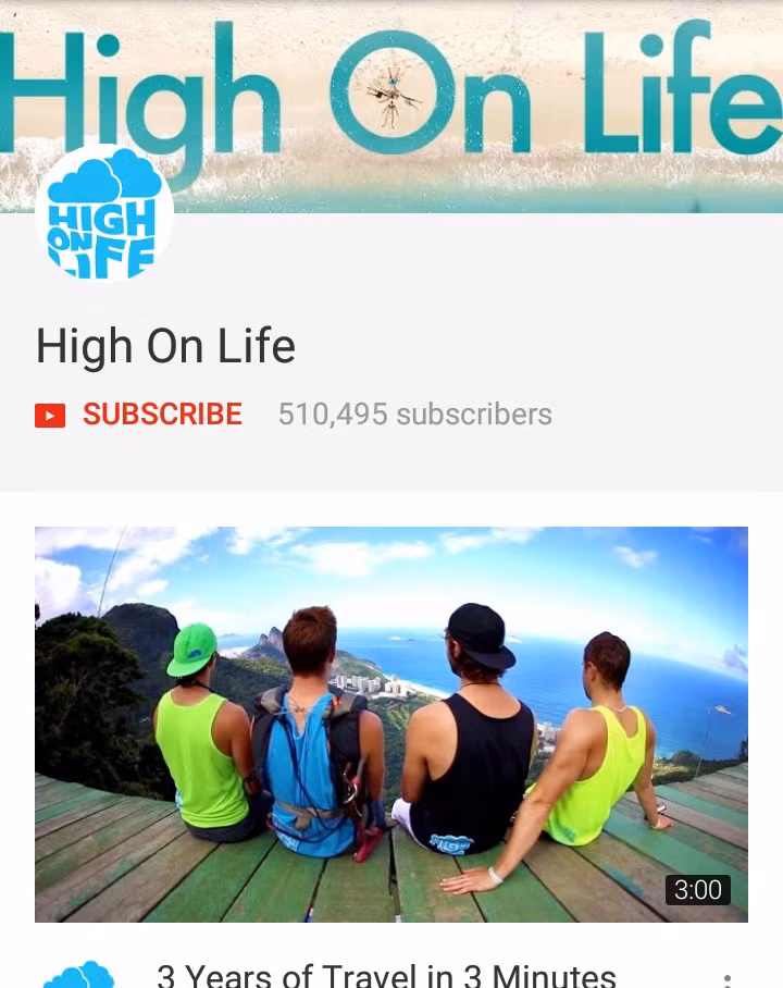 Kênh Youtube High On Life là địa chỉ quen thuộc của nhiều người yêu du lịch.