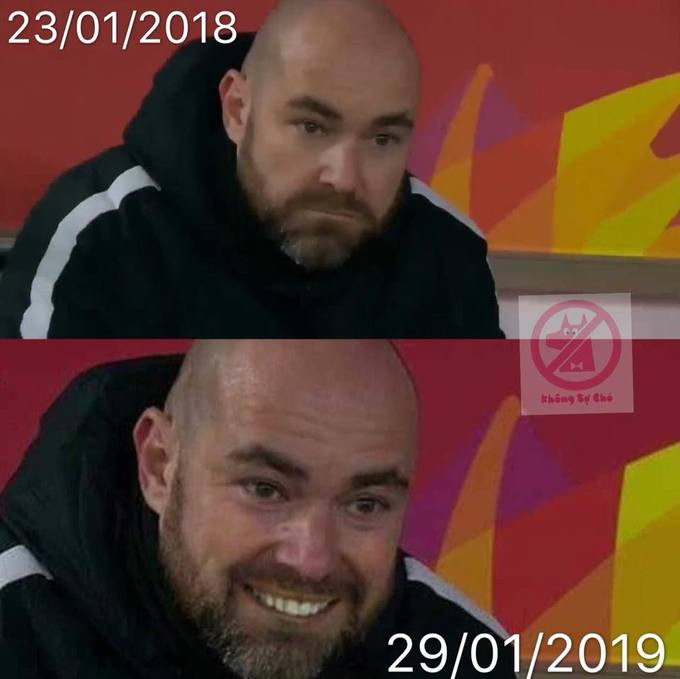 HLV trưởng ĐT Qatar đã có thể nở cụ cười vì các học trò đã có bước tiến vượt bậc sau một năm.