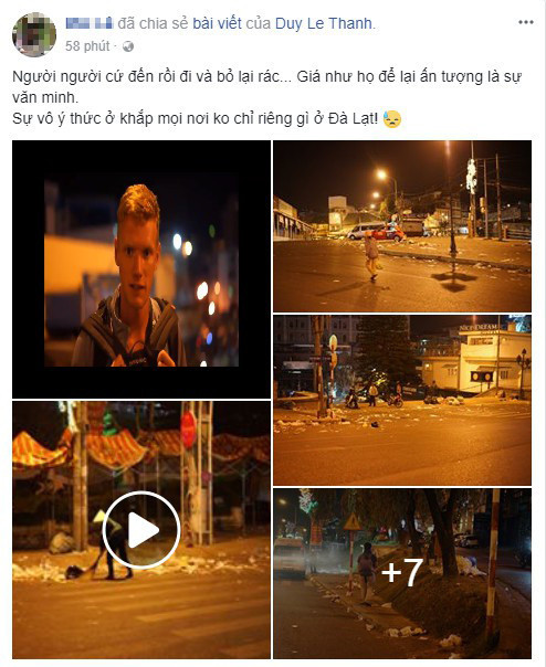 Năm 2018, một thành viên mạng từng chia sẻ tình trạng ngập rác sau sau dịp Tết. Năm 2018, một thành viên mạng từng chia sẻ tình trạng ngập rác sau sau dịp Tết.