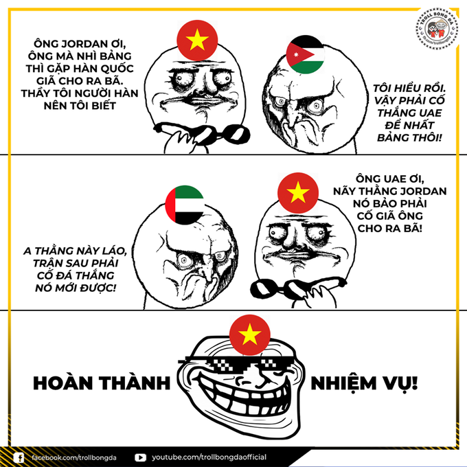 Một số CĐV hài hước hiến kế, "trong 36 kế, chọn kế ly gián".