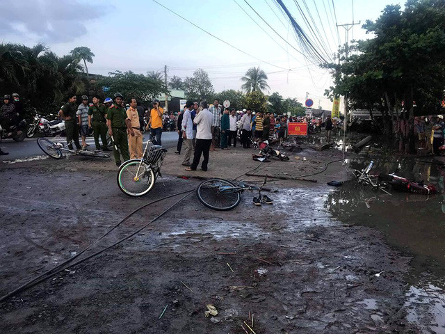 Hiện trường vụ tai nạn.