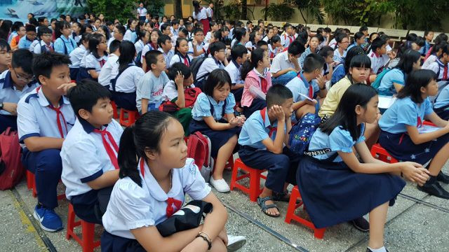 Thí sinh thi vào lớp 6 chuyên Trần Đại Nghĩa tại điểm thi Trường THPT Lương Thế Vinh