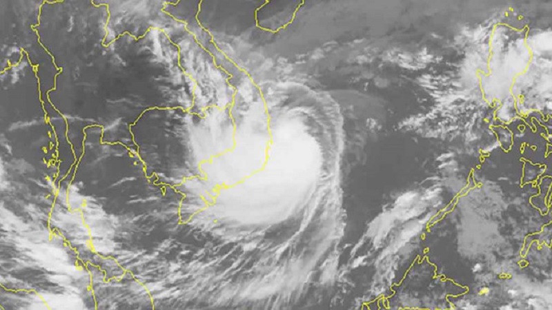 Ảnh chụp bão số 6 (Nguồn: Trung tâm Dự báo khí tượng thủy văn quốc gia)