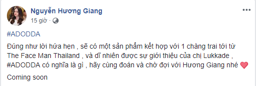 Dòng trạng thái tiết lộ dự án quay trở lại với âm nhạc của Hương Giang.