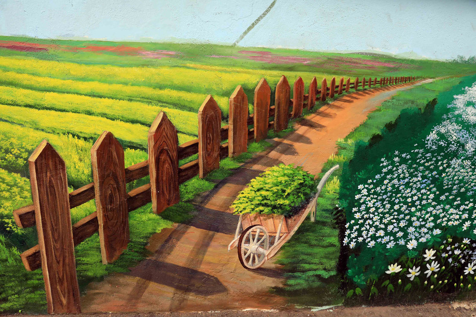 Những bức tranh sắc màu ở chợ hoa Hồ Thị Kỷ. ẢNH: LAM NGỌC.