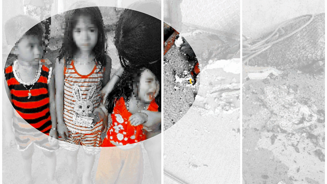 Sau khi được giải cứu, các cháu bé được đưa đến bệnh viện chữa trị. ẢNH: C.T.V.