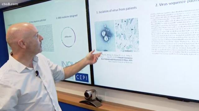 Ông Trevor Smith, giám đốc bộ phận nghiên cứu và phát triển của Inovio. Ảnh: CBS.