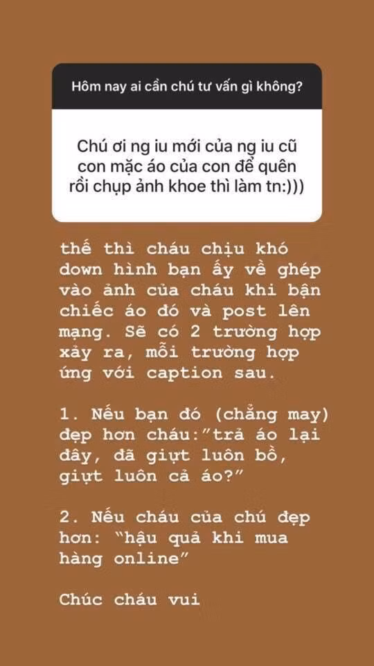 Lâu lắm chú mới trả lời được một câu mà ai cũng phải tấm tắc vì sự nghiêm túc hiếm có.