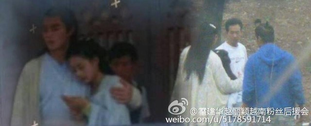 Ảnh từ hậu trường cũng cho thấy cả hai thân thiết.