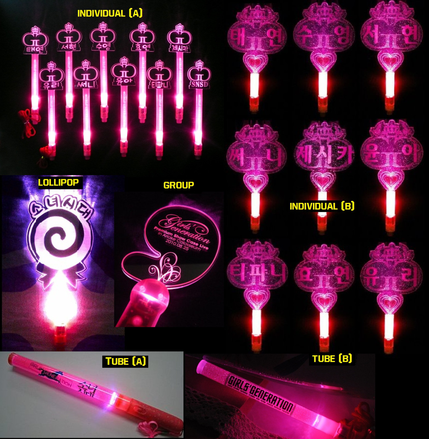 SNSD có rất nhiều lightstick nhưng đều không chính thức