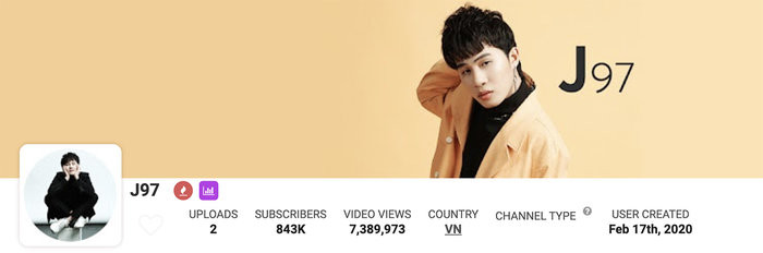 Kênh YouTube J97 của Jack đã có hơn 843.000 lượt đăng ký và vẫn đang tăng không ngừng.