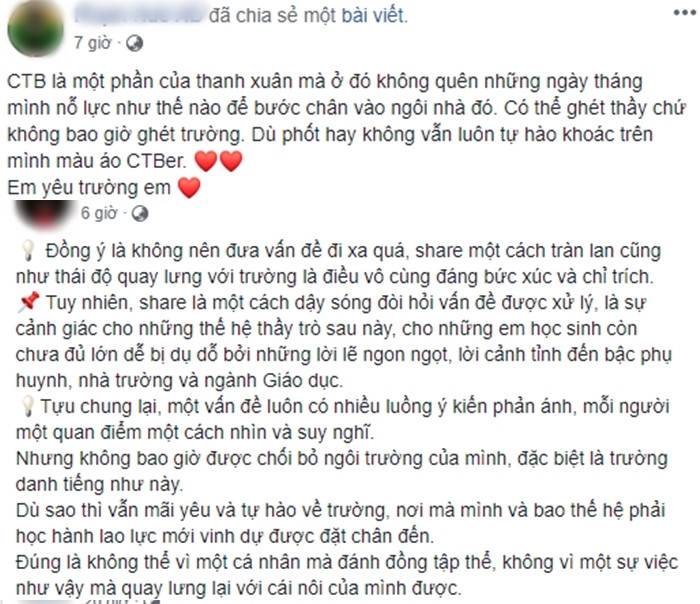 Teen THPT chuyên Thái Bình đồng loạt lên tiếng bảo vệ trường khỏi "bão" dư luận.