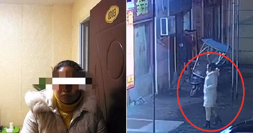 Hình ảnh cô Yu trong camera giám sát.