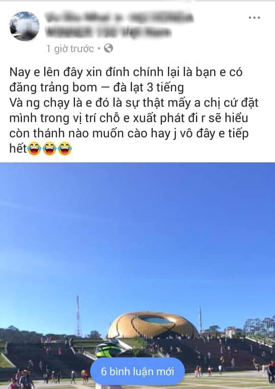 Một nam thanh niên khác đã đăng bài viết với nội dung đính chính. (Ảnh chụp màn hình)