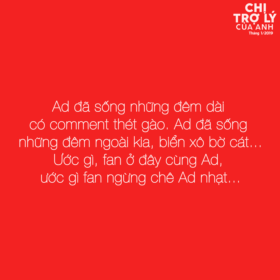 Bị fan chê đăng status "nhá hàng" nhạt nhưng vẫn tiếp tục - miệt mài - đam mê dành cả thanh xuân rải thính!