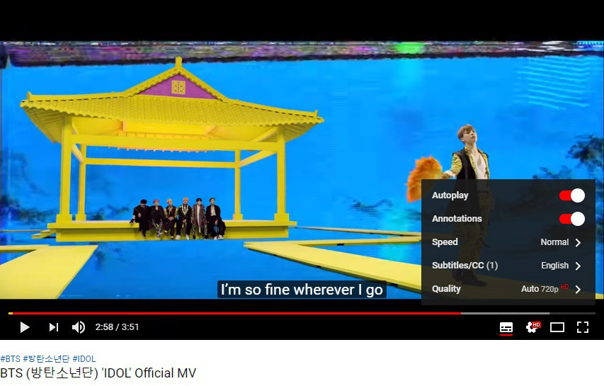 MV của BTS đương nhiên có phụ đề tiếng Anh