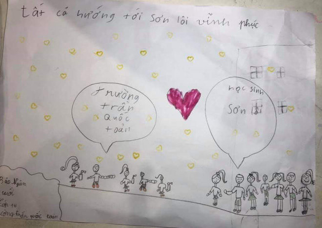 Những bức thư tay, tranh vẽ động viên của các bạn học sinh đã khiến cộng đồng mạng đặc biệt ấn tượng.