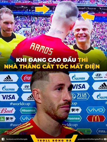 Sergio Ramos mếu máo sau khi bị thợ cắt tóc 