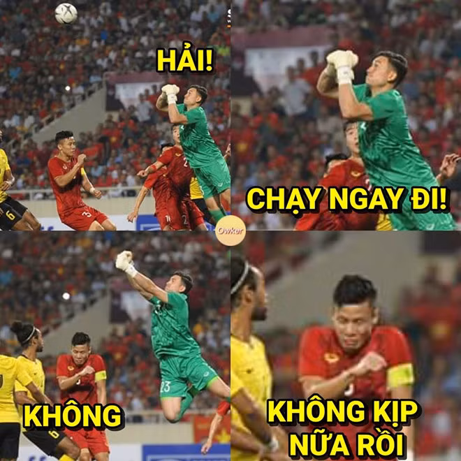 Biểu cảm sợ hãi của Quế Ngọc Hải trở thành đề tài ảnh chế. Ảnh: Fandom Owker.