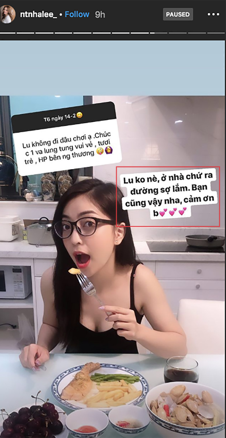 Trong đêm tình nhân, Nhật Lê than không có socola ăn và phải ở nhà nè...