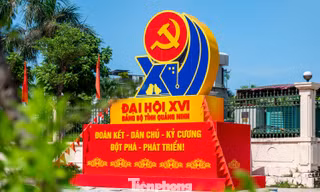Quảng Ninh rực rỡ cờ hoa chào mừng Đại hội Đảng bộ tỉnh lần thứ XVI