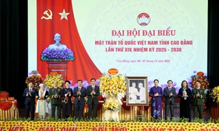 Đại hội MTTQ Việt Nam tỉnh Cao Bằng diễn ra trong 2 ngày 26-27/11. Ảnh: Diệu Linh - Tiến Dũng.