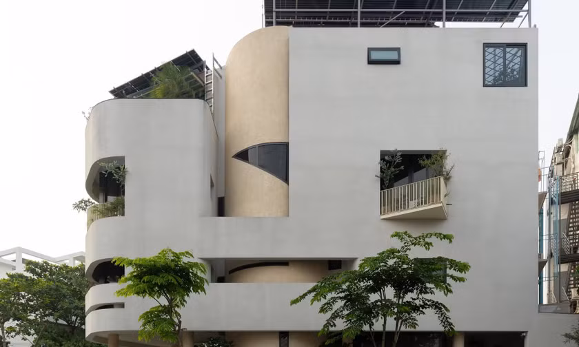 Ngôi nhà ấn tượng trong thế đất hình tam giác