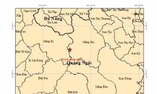 8 trận động đất liên tiếp ở Quảng Ngãi, vùng tâm chấn rung lắc mạnh