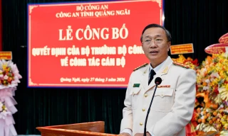 Công bố quyết định của Bộ trưởng Bộ Công an về công tác cán bộ ở Quảng Ngãi